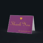 Cartão De Agradecimento Coração Dourada Muito Obrigado<br><div class="desc">É um Cartões de agradecimentos cardíaco de folha de ouro fofo. O texto e o design podem ser personalizados para qualquer cartão de convite.</div>
