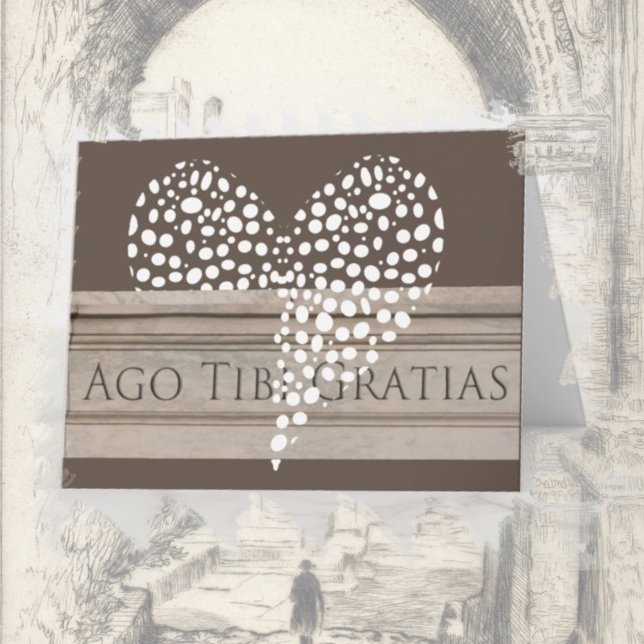 Cartão De Agradecimento Coração em latim (Criador carregado)