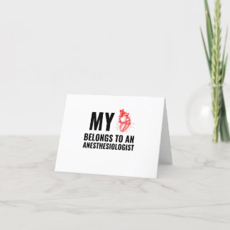 Cartão De Agradecimento Coração engraçada anestesiologista