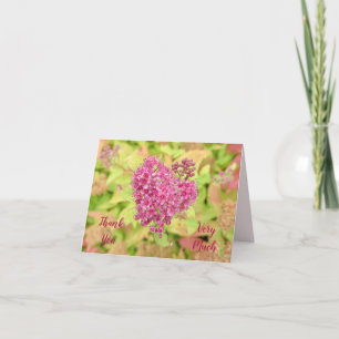 Cartão De Agradecimento Coração Flor Natural - perfurado pela flecha.