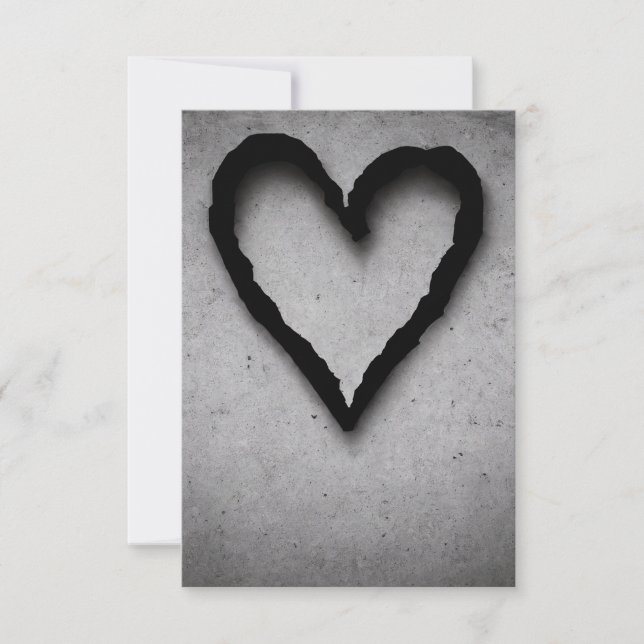 Cartão De Agradecimento Coração sobrando, Nº 01 (Frente)