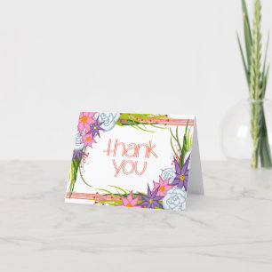Cartão De Agradecimento Coral Crush Muito Obrigado