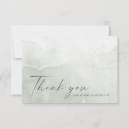 Cartão De Agradecimento Cores de Água Simples