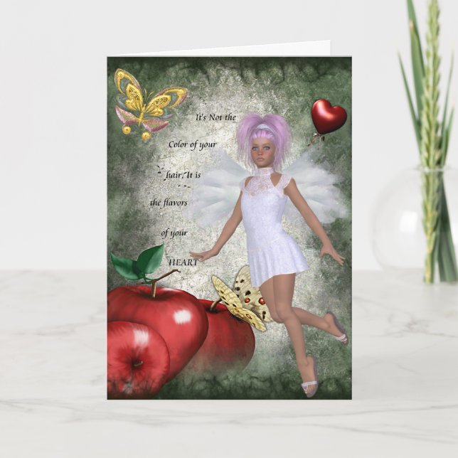 Cartão De Agradecimento Cores de seu coração (Frente)