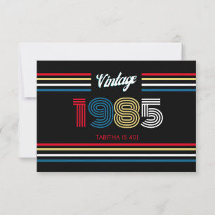 Cartão De Agradecimento Cores Primárias Da Faixa Retroativa Vintage