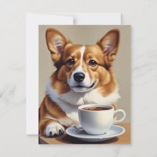 Cartão De Agradecimento Corgi