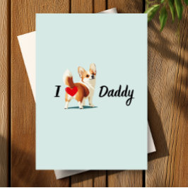 Cartão De Agradecimento Corgi Engraçado Do Dia de os pais De Piada Do Cach