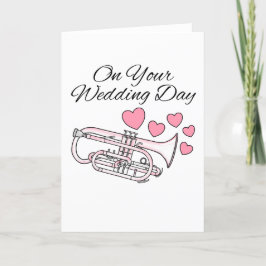 Cartão De Agradecimento Cornet Wedding Card Cornetist Brass Músico