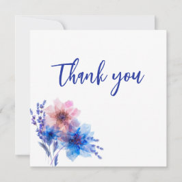 Cartão De Agradecimento 💍 Cornflower e Lavanda Bliss