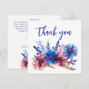 Cartão De Agradecimento 💍 Cornflower e Lavanda Bliss