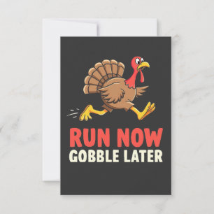 Cartão De Agradecimento Correr Agora Gobble Depois da Maratona Turca