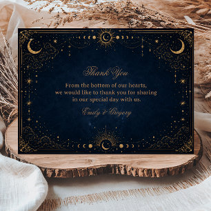 Cartão De Agradecimento Cósmico Vintage Celestial