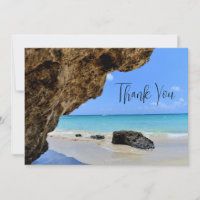 Costa Tropical de Praia com Grande Rock Obrigado