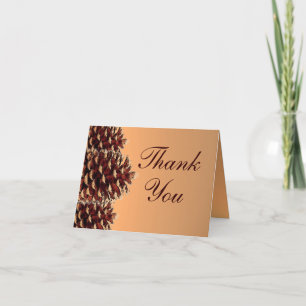 Cartão De Agradecimento Costume de outono de pinecone russo obrigado cartõ