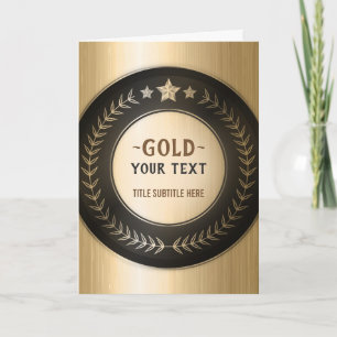 Cartão De Agradecimento COSTUME IMPRESSÃO DIY MEDAL Bronze ADICIONE A SUA