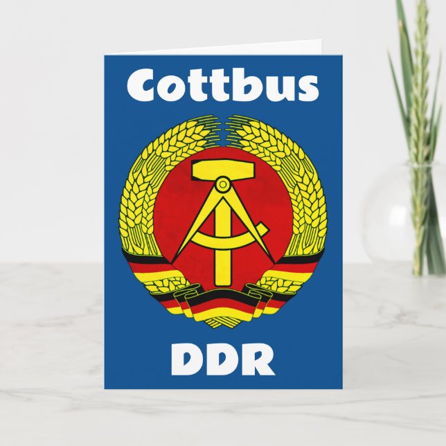 Cartão De Agradecimento Cottbus, DDR - Deutsche Demokratische Republik (Frente)