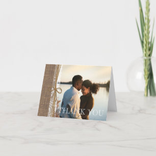 Cartão De Agradecimento Country Burlap e Twine Foto: Obrigado