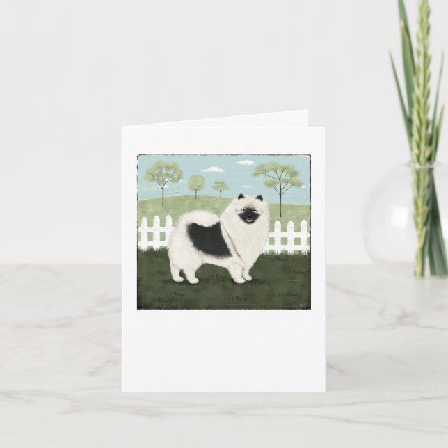 Cartão De Agradecimento Country Keeshond (Frente)
