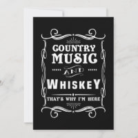 Country Music e Whiskey É por isso que estou aqui
