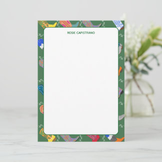Cartão De Agradecimento Cowboy Boots Colorful Stationery Personalized Card