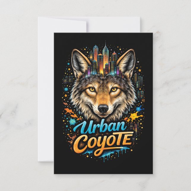 Cartão De Agradecimento Coyote Urbano (Frente)