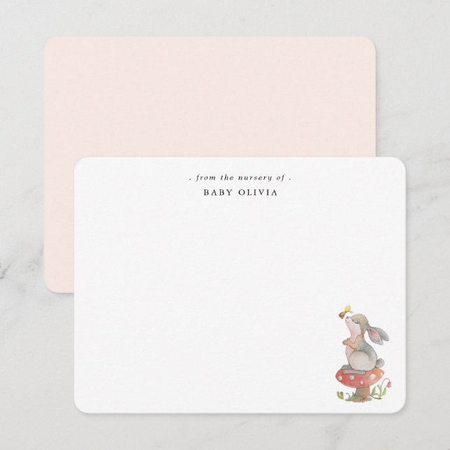 Cartão De Agradecimento Cozinha-d'água doce Bunny Baby (Frente/Verso)