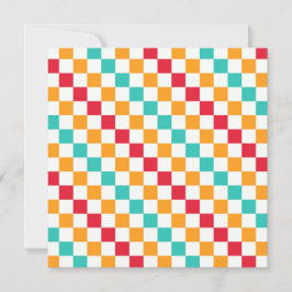 Cartão De Agradecimento Cozy classroom diagonal checkerboard pattern