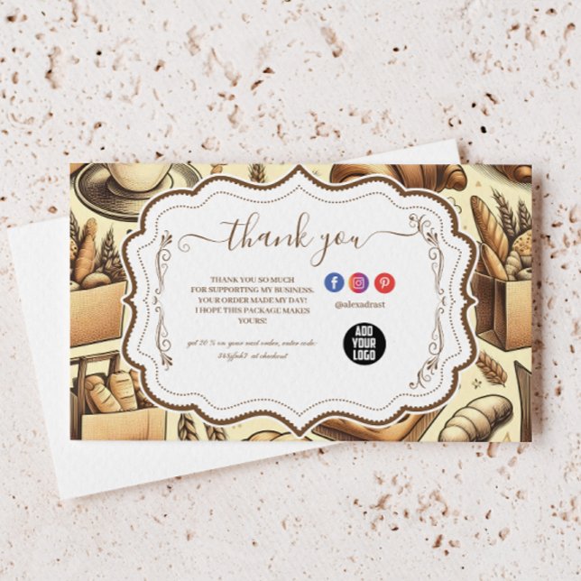 Cartão De Agradecimento Cozy Cottage Baking (Criador carregado)