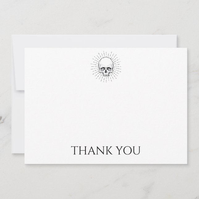 Cartão De Agradecimento Crânio Personalizado (Frente)
