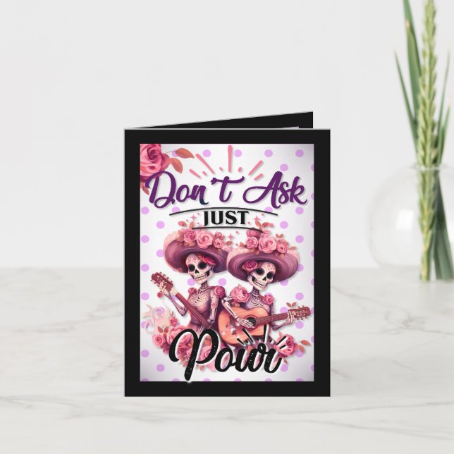 Cartão De Agradecimento Crânio rosa e Bonito (Frente)