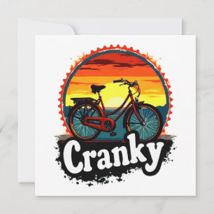 Cartão De Agradecimento Cranky Sunset Bicycle Tee - Energize sua carona