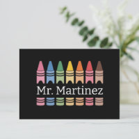 Crayon Personalizado Nome do Professor Fofo Volta 