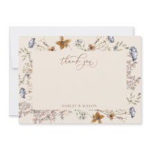 Cream Watercolor Flores Selvagens Caligrafia