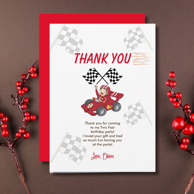 Cartão De Agradecimento Crescendo rápido demais 2º Aniversário   (Criador carregado)