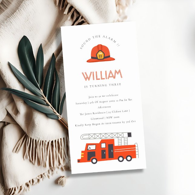 Cartão De Agradecimento Crianças De Bombeiros Vermelhos Qualquer Idade Que (Criador carregado)