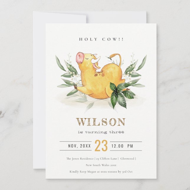 Cartão De Agradecimento Crianças de Folhagem de Fazenda de Vaca Santa A Qu (Frente)