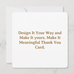 Cartão De Agradecimento Crie seu Personalizado 5.25" x 5.25" Arredondado