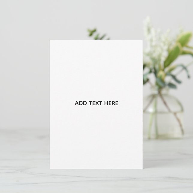 Cartão De Agradecimento Crie seu próprio branco  (Em pé/Frente)
