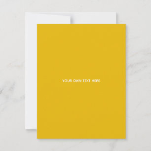 Cartão De Agradecimento Crie Seu Próprio Design Amarelo Personalizado