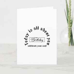 Cartão De Agradecimento Crie seu próprio Feliz Aniversário simples 5" x 7"