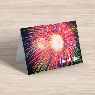Cartão De Agradecimento Crie sua própria foto do Fireworks Obrigado