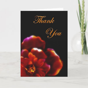 Cartão De Agradecimento Crimson Bloom Thank You Card