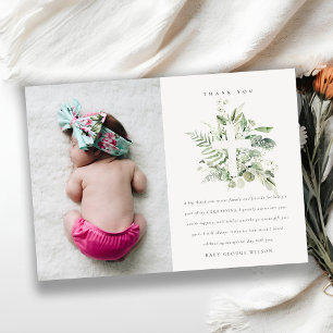 Cartão De Agradecimento Criptografia da Cruz de Fauna Rusta Eucalyptus