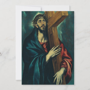 Cartão De Agradecimento Cristo carregando a Cruz por El Greco