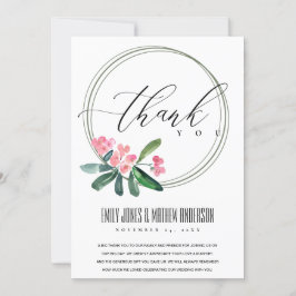 Cartão De Agradecimento Cristo DE PINK TORN CACTI BLOOM WATERCOLOR WEDTING