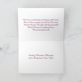 Cartão De Agradecimento Cristo e Natal