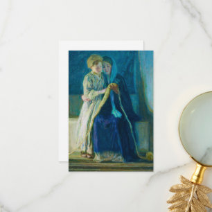 Cartão De Agradecimento Cristo e sua mãe estudando as escrituras