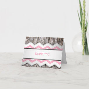 Cartão De Agradecimento Crítico Rosa e Corrente da Madeira Obrigado Cart