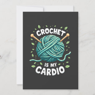 Cartão De Agradecimento Crochet é minha Malhação de fio de costura de card