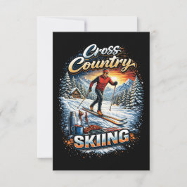 Cartão De Agradecimento Cross Country Skiing